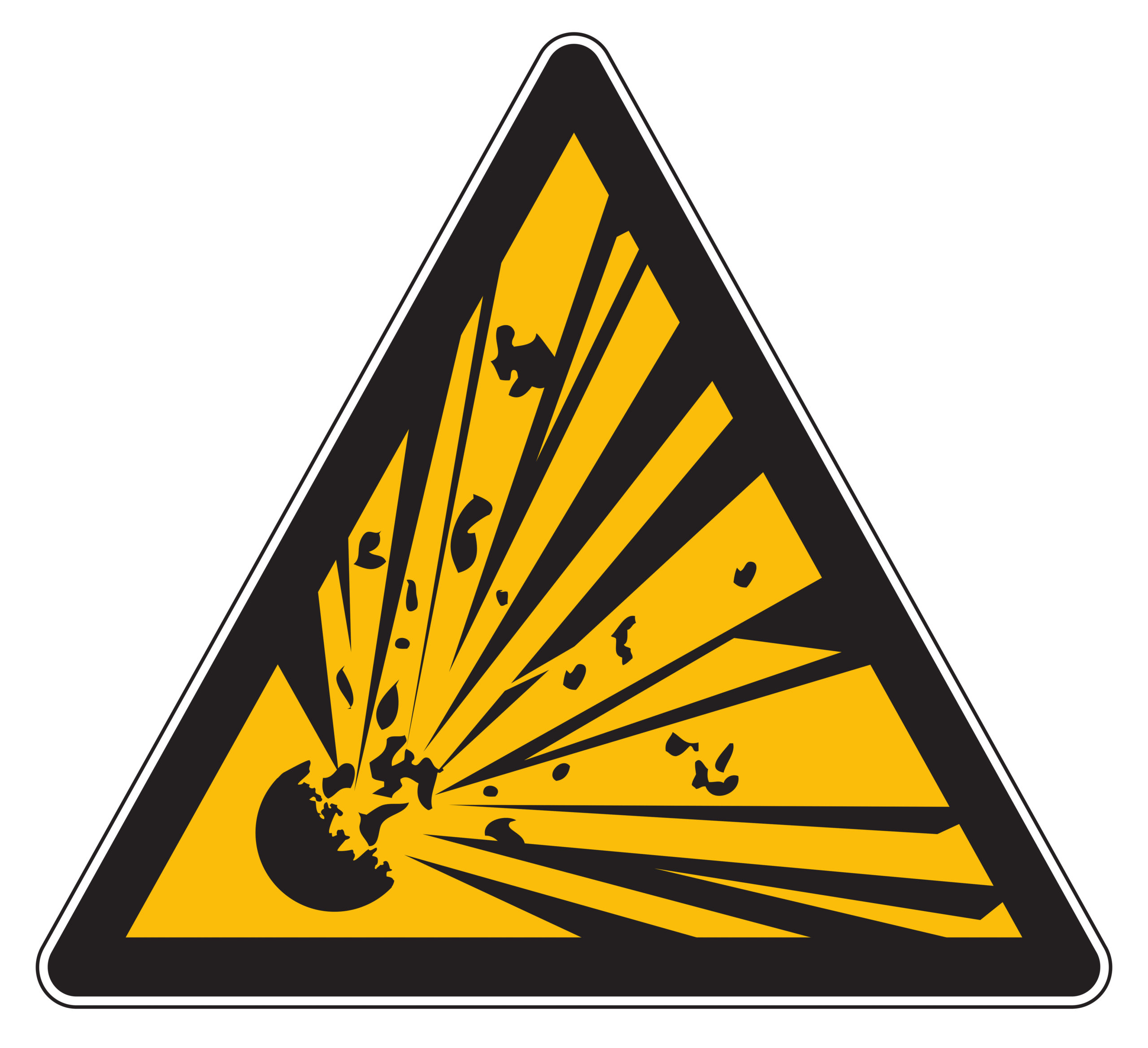 explosive substances warning symbol