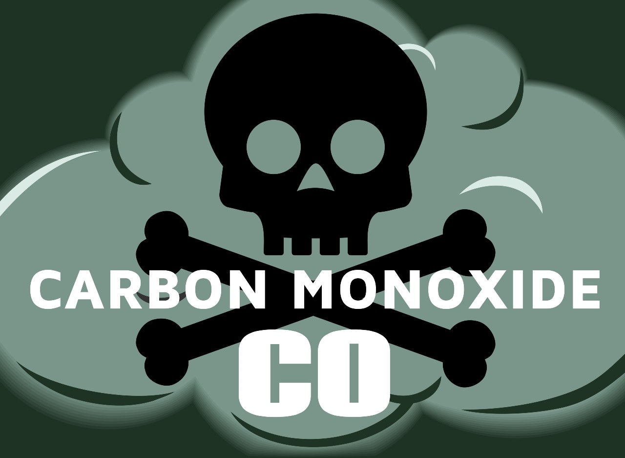 Carbon Monoxide with skull and bones